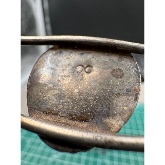 Navajo Variscite Cuff Bracelet in Sterling Setting signed - Picture 5 of 5